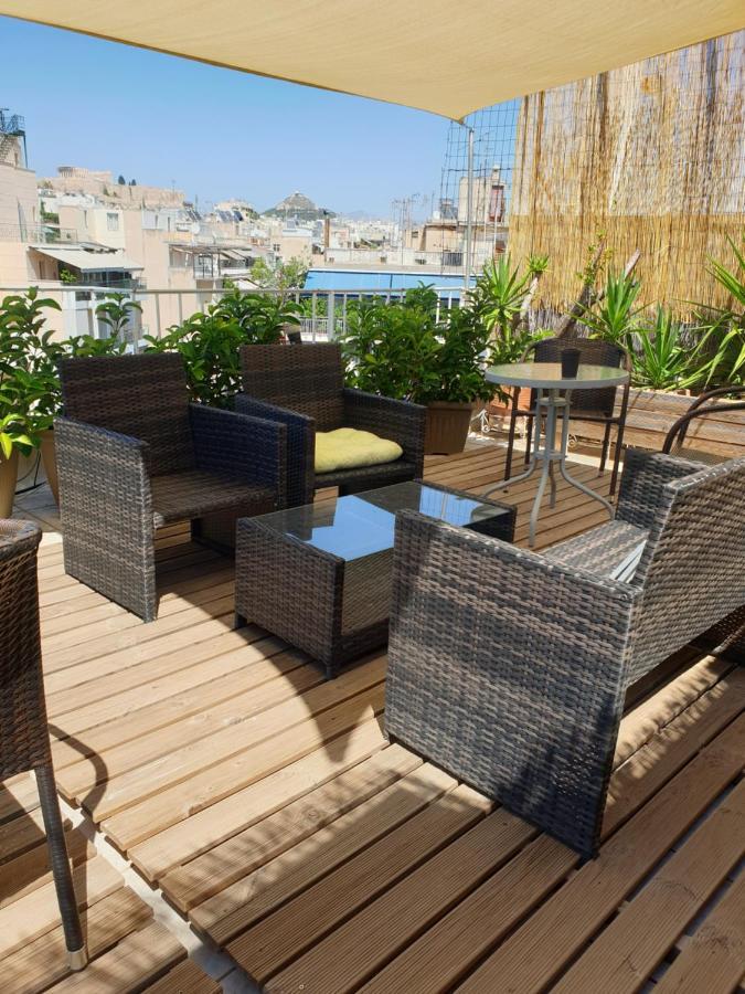 雅典Renovated Studio With Roof Garden Access, 15 M Walk To Acropolis公寓 外观 照片
